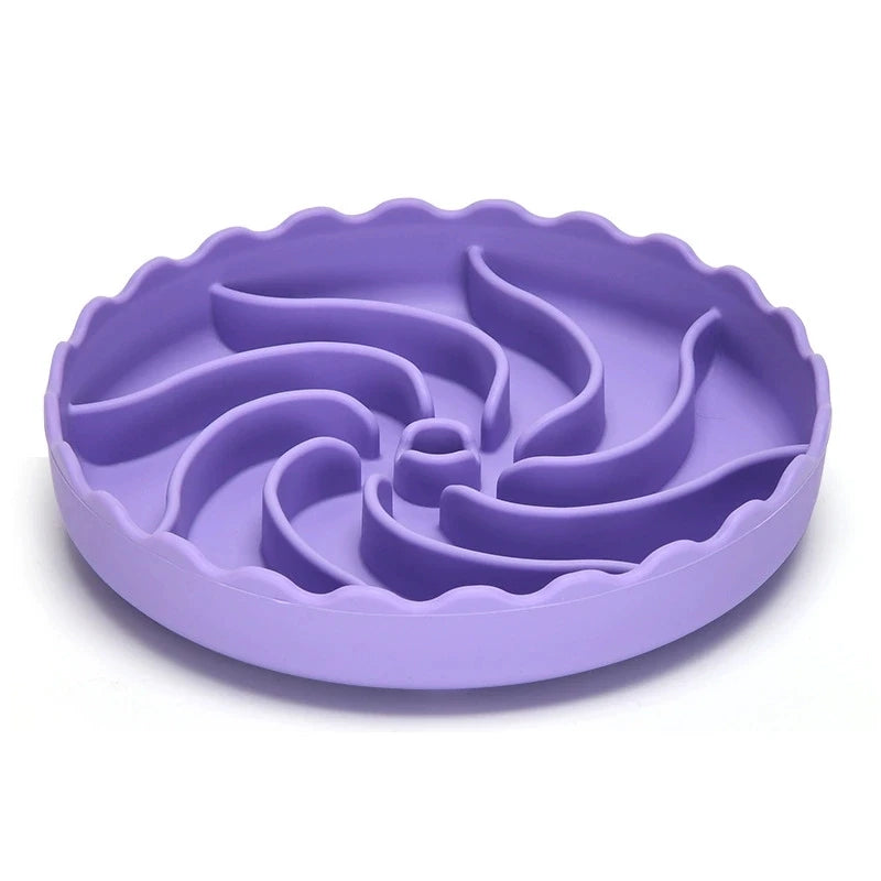 Dog Slow Feeder Food Grade Silicone Bowl With Suction Mat
