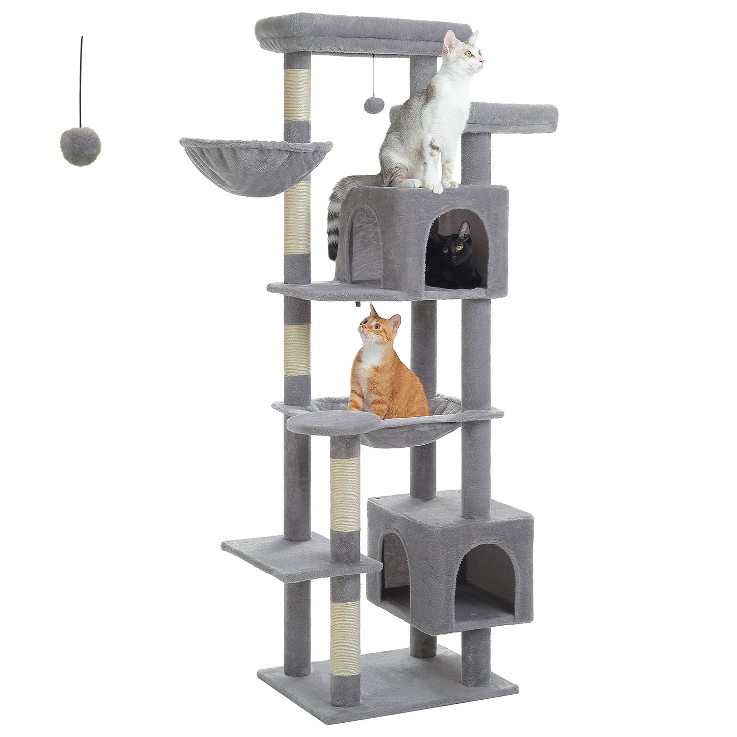 PEQULTICN Cat Tree Indoor Cats With Scratching Posts Hammock