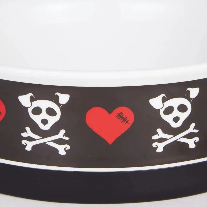 Ceramic Food & Bowls Pets Non-Slip Secure, Less Feeding, Microwave & Dishwasher Safe, Small Set, 4.25x2, Bad