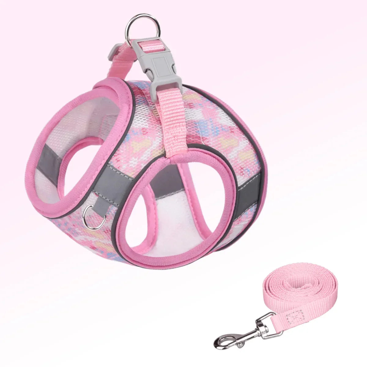 HP214 All-Season Durable Mesh Harness With Leash For Pets