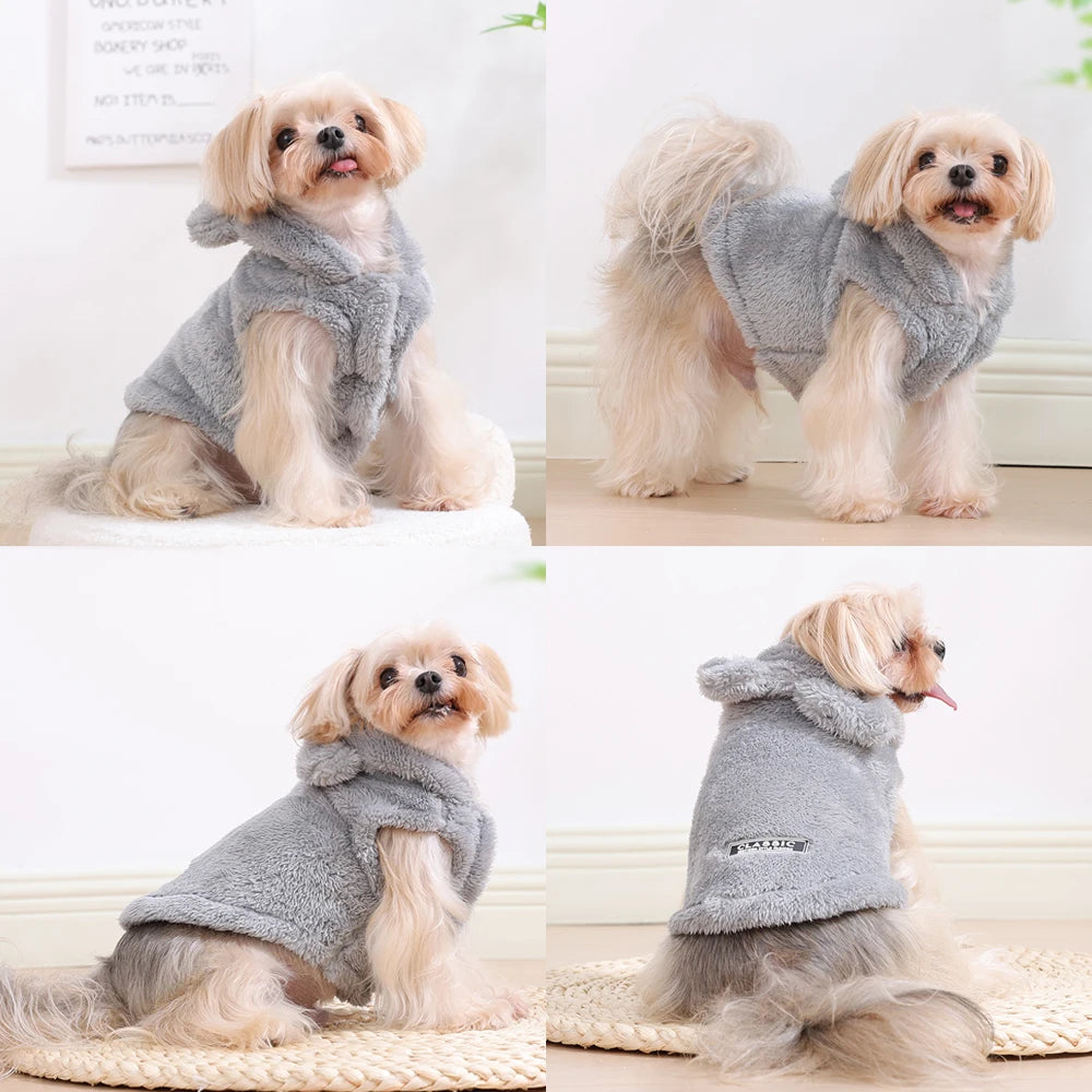 Holapet UltraDurable Soft Fleece Hoodie Coat for Dogs and Cats